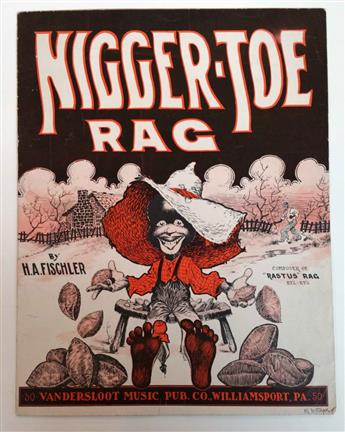 (SHEET MUSIC--AFRICAN AMERICAN AND BLACK FACE.) Group of over 25 American pieces with African American themes,